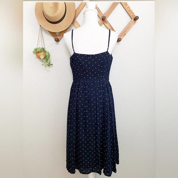 BB Dakota Sloane navy w/white polka dots size 10 - Picture 4 of 16